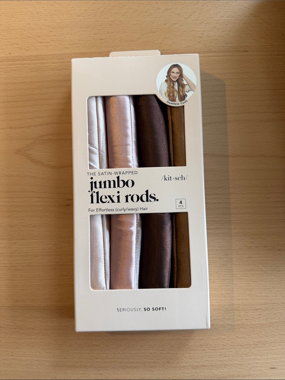 kitsch Satin-Wrapped Jumbo Flexi Rods - Multi (4 Pack)